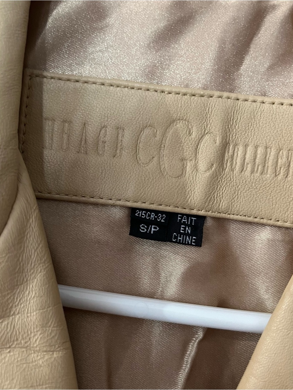 Tan Leather Button-Front Jacket - Picture 7 of 8